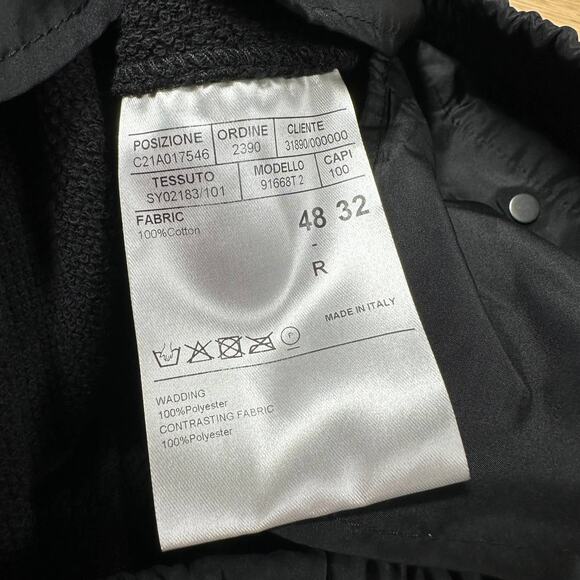 Canali NWOT Black Edition Tonal Tech Joggers Black Size 48 (US 32) Zip Pocket - Picture 5 of 9